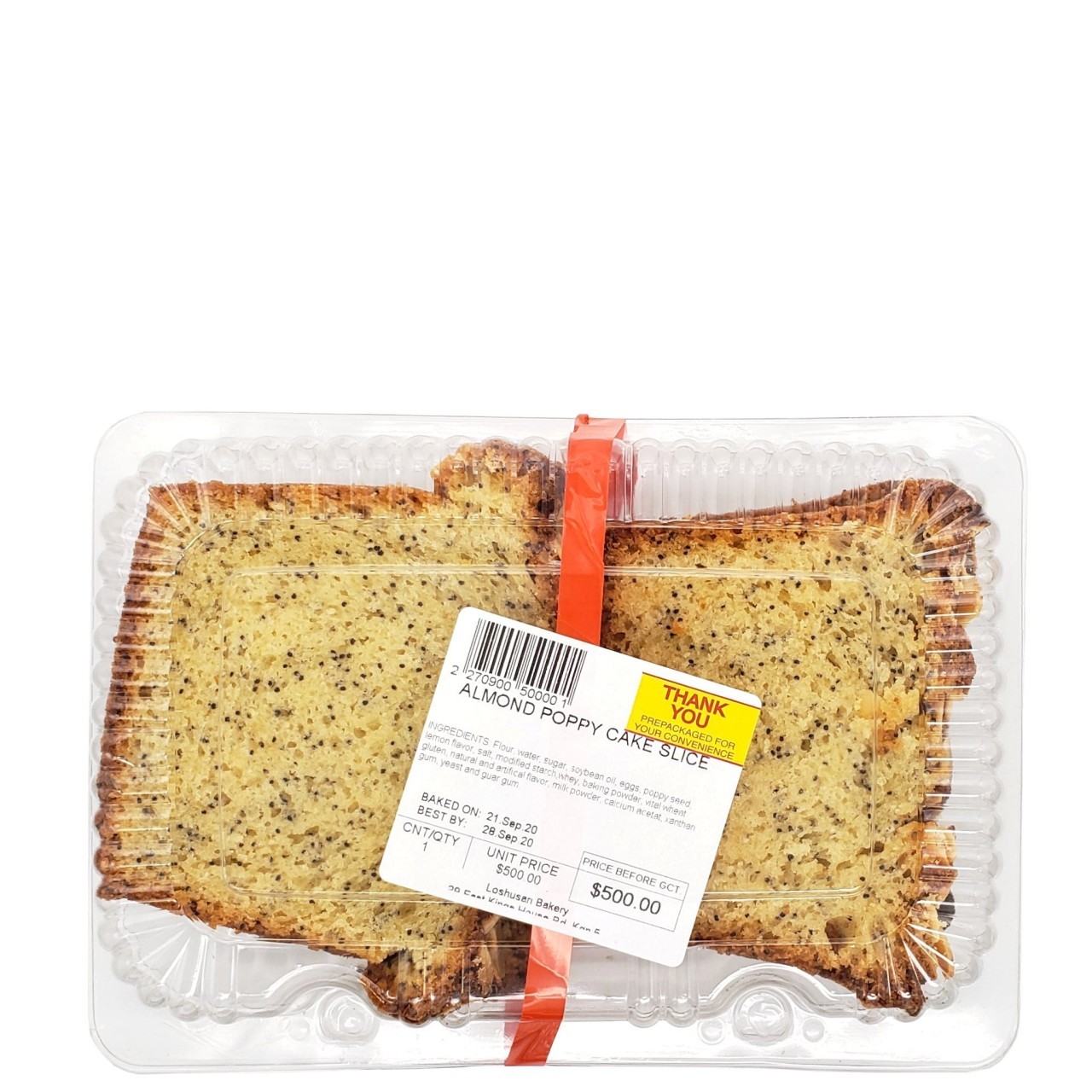 CAKE LOAF ALMOND POPPY SLICE 4pk