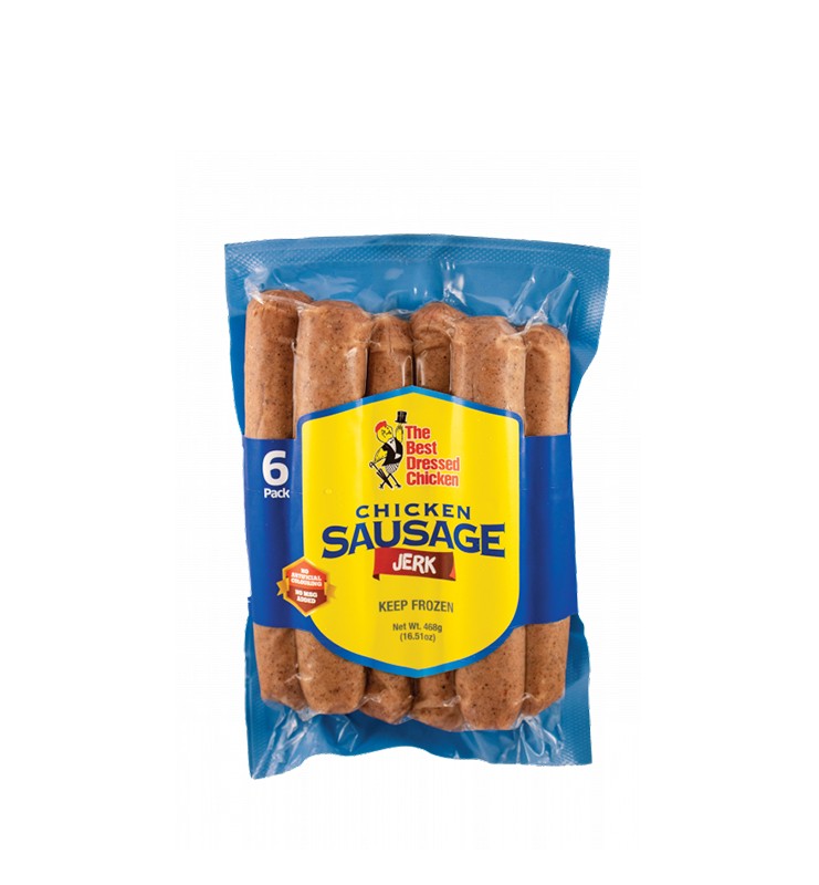 BEST DRESSED JERK CHICKEN SAUSAGE 468G