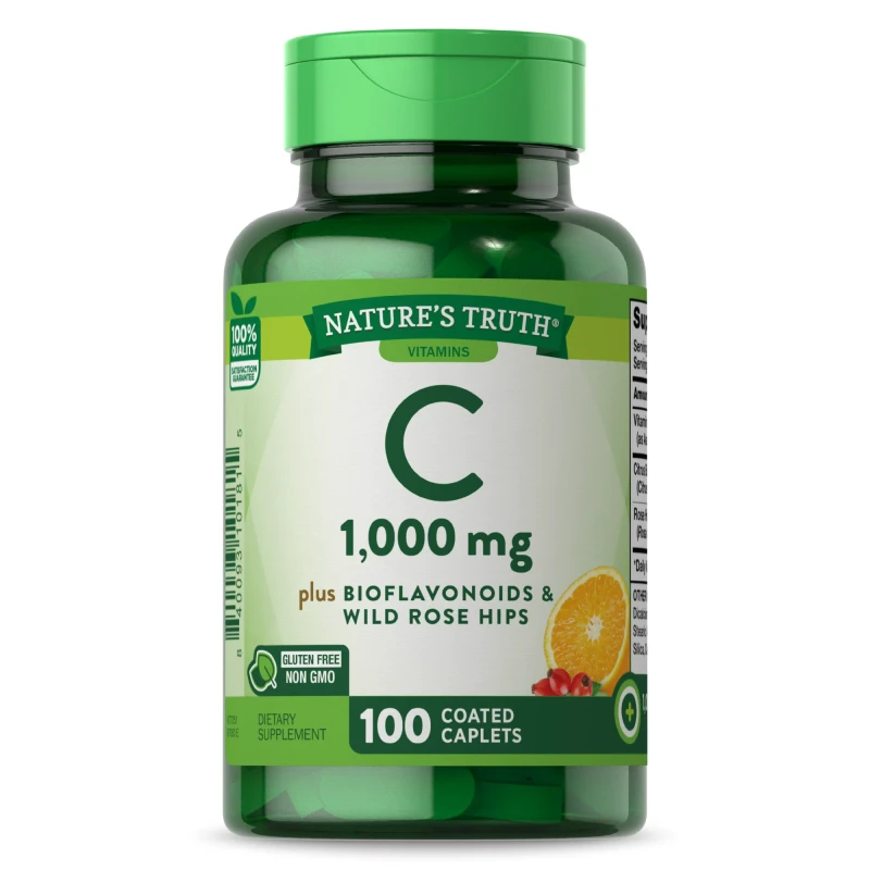 Nature's Truth Vitamin C 1000 mg, Plus Wild Rose Hips 100 Count